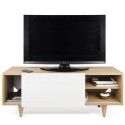 TemaHome Dann tvbord i massiv eg og MDF B165 cm - Mat hvid/Eg