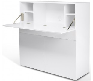 TemaHome Multi skrivebord i spånplade 180 x 90 cm - Mat hvid/Eg 2