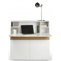 TemaHome Focus arbejdsstation i finér H109 x B110 cm - Mat hvid