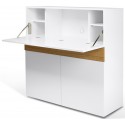 TemaHome Focus arbejdsstation i finér H109 x B110 cm - Mat hvid