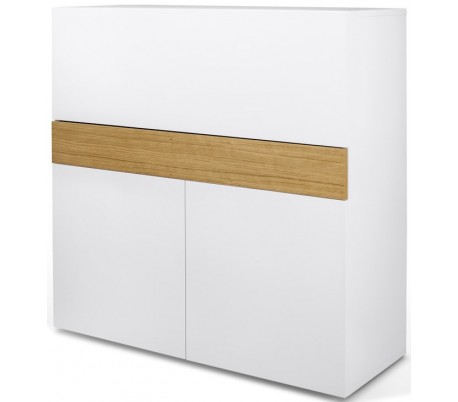 TemaHome Focus arbejdsstation i finér H109 x B110 cm - Mat hvid