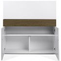 TemaHome Focus arbejdsstation i finér H109 x B110 cm - Mat hvid/Eg