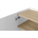 TemaHome Nina tvbord i metal og finér B140 cm - Sort/Mat hvid/Eg