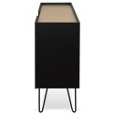 TemaHome Nina sideboard i metal og finér B180 cm - Sort/Mat hvid/Eg