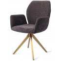 2 x Misaki Rotérbare Spisebordsstole H87 cm polyester - Rødguld/Antracit