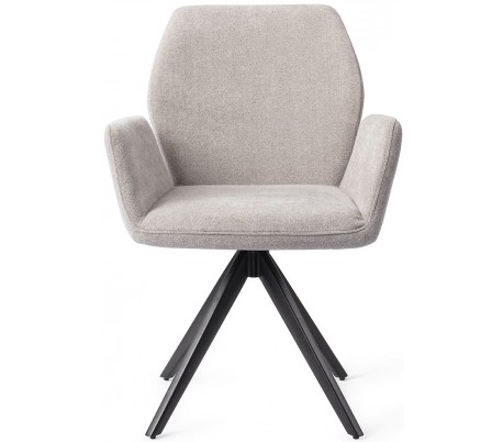 2 x Misaki Rotérbare Spisebordsstole H87 cm polyester - Sort/Antracit