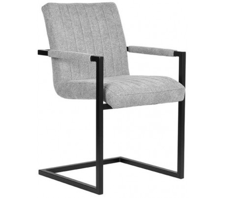 Milo spisesbordsstol i velour og metal H85 cm - Industriel sort/Jægergrøn