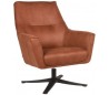Tod rotérbar lænestol i microfiber H90 cm - Cognac