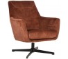 Toby rotérbar lænestol i velour H90 cm - Rust