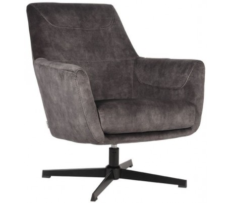 Toby rotérbar lænestol i velour H90 cm - Rust