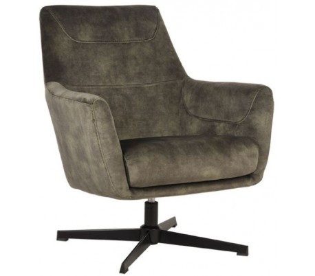 Toby rotérbar lænestol i velour H90 cm - Antracit