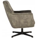 Toby rotérbar lænestol i velour H90 cm - Antracit