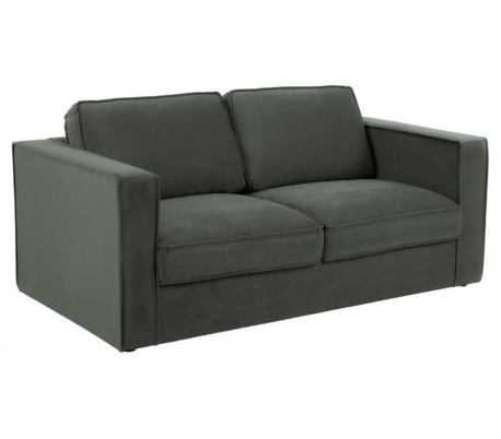 Montreal 3 personers sofa i velour B206 cm - Mørkegrå