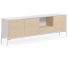 Marielle sideboard i mdf og askfinér B207 cm - Hvid/Natur