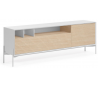 Marielle tvbord i mdf og askfinér B187 cm - Hvid/Natur