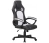 Racing Gaming kontorstol i kunstlæder H110 - 120 cm - Sort/Hvid