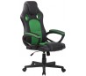 Racing Gaming kontorstol i kunstlæder H110 - 120 cm - Sort/Grøn