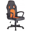 Racing Gaming kontorstol i kunstlæder H106 - 116 cm - Sort/Grøn