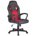 Racing Gaming kontorstol i kunstlæder H106 - 116 cm - Sort/Blå