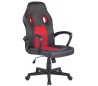 Racing Gaming kontorstol i kunstlæder H106 - 116 cm - Sort/Rød