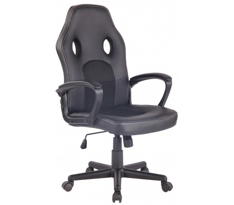 Racing Gaming kontorstol i kunstlæder H106 - 116 cm - Sort/Rød