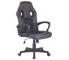 Racing Gaming kontorstol i kunstlæder H106 - 116 cm - Sort/Sort