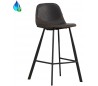 Luke Barstol i øko-læder H90 cm - Sort/Antracit