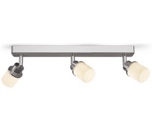 SARA Badeværelseslampe plafond Ø36 cm 1 x 24W LED - Krom/Opalhvid