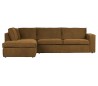 Freddie sofa med chaiselong i tekstil 283 x 197 cm - Bronze