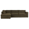 Freddie sofa med chaiselong i tekstil 283 x 197 cm - Bronze