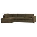 Freddie sofa med chaiselong i tekstil 283 x 197 cm - Bronze