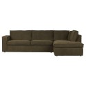 Freddie sofa med chaiselong i tekstil 283 x 197 cm - Bronze