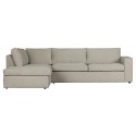 Freddie sofa med chaiselong i tekstil 283 x 197 cm - Leverbrun