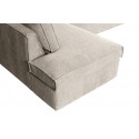 Freddie sofa med chaiselong i tekstil 283 x 197 cm - Leverbrun