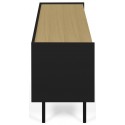 TemaHome Radio sideboard i metal og finér B160 cm - Sort/Mat sort/Eg