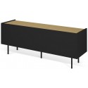TemaHome Radio sideboard i metal og finér B160 cm - Sort/Mat sort/Eg