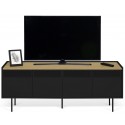 TemaHome Radio sideboard i metal og finér B160 cm - Sort/Mat sort/Eg