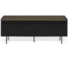 TemaHome Radio tvbord i metal og finér B160 cm - Sort/Mat sort/Valnød