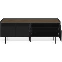TemaHome Radio tvbord i metal og finér B160 cm - Sort/Mat sort/Eg