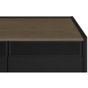 TemaHome Radio tvbord i metal og finér B160 cm - Sort/Mat sort/Eg
