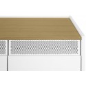 TemaHome Radio tvbord i metal og finér B160 cm - Sort/Mat sort/Eg