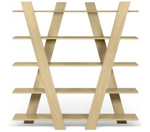 TemaHome Berlin reolsystem i finér 159 x 70 cm - Eg