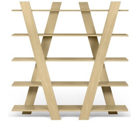 TemaHome Berlin reolsystem i finér 159 x 70 cm - Eg