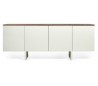 TemaHome Edge sideboard i finér B200 cm - Mat hvid/Valnød