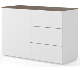TemaHome Join sideboard i MDF og finér B120 cm - Mat hvid/Eg