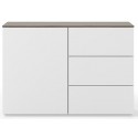 TemaHome Join sideboard i MDF og finér B120 cm - Mat hvid/Eg