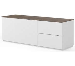 TemaHome Join Tvbord i MDF og finér B160 cm - Mat hvid/Eg