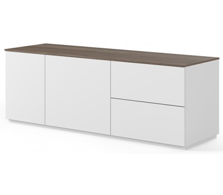 TemaHome Join Tvbord i MDF og finér B160 cm - Mat hvid/Eg