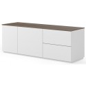 TemaHome Join Tvbord i MDF og finér B160 cm - Mat hvid/Eg