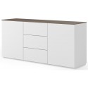 TemaHome Join sideboard i MDF og finér B180 cm - Mat hvid/Eg